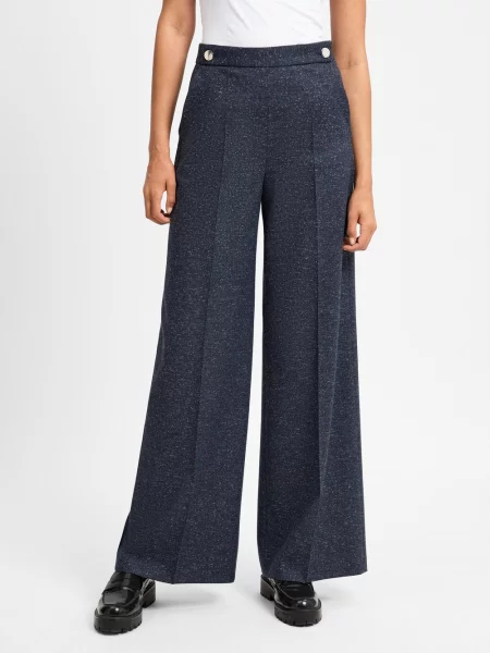 BOSS Spodnie Tupita Kobiety Wełna marmurkowy 38 niebieski