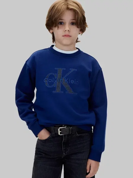 Calvin Klein Jeans hanorac pentru copii cu albastru