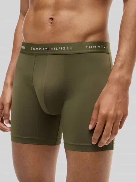 Spodnie z paskiem z logo model BOXER BRIEF' Tommy Hilfiger oliwkowe