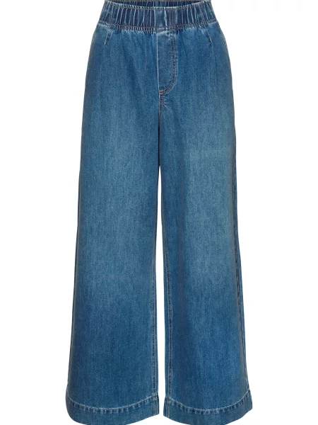 BUFFALO Pantaloni cu cute denim albastru