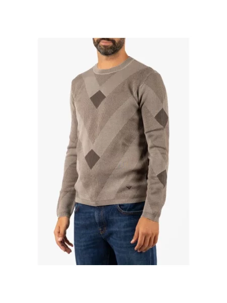 Sweter Emporio Armani brązowy