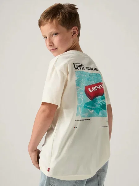 Levi's Dječja majica kratkih rukava AQUATIC LOUNGE TEE bež