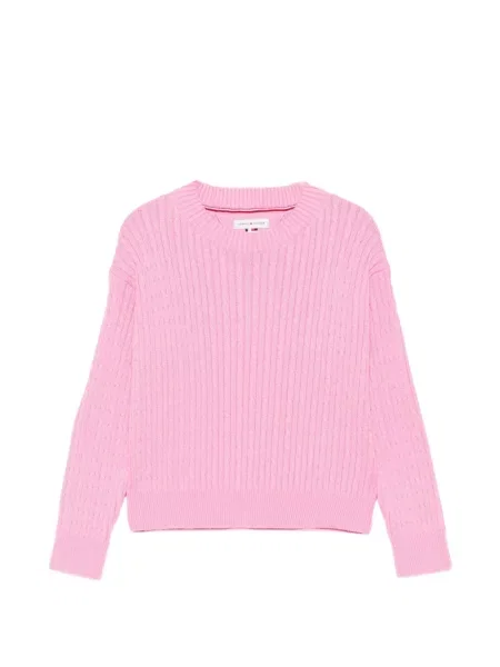 Sweter dziecięcy Tommy Hilfiger różowy