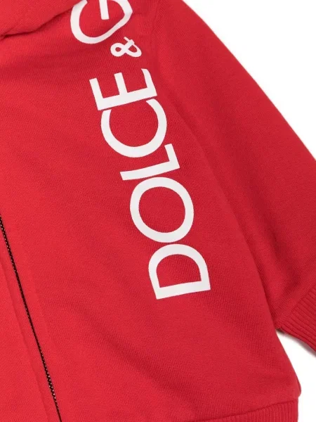 Bluza z kapturem dziecięca Dolce And Gabbana czerwona