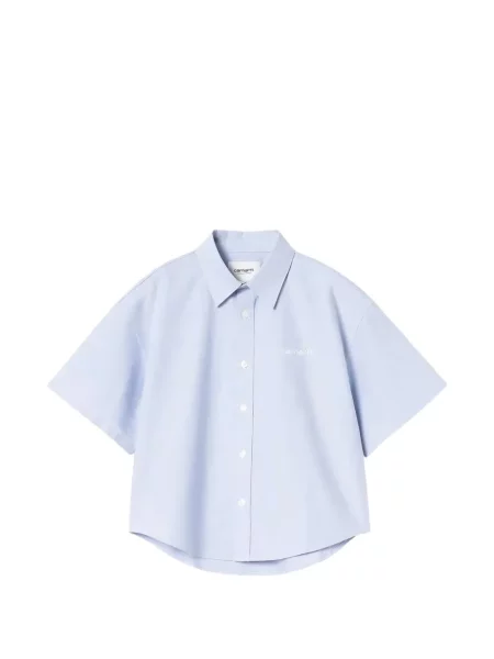 Cămașă Carhartt Wip cu broderie albastru