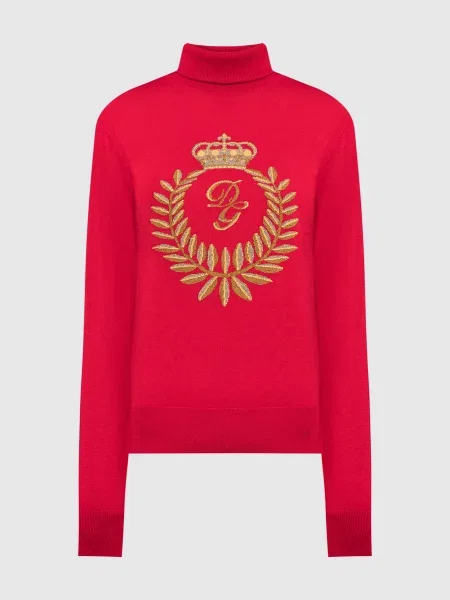 Гольф з візерунком логотипу Dolce&gabbana бордовий