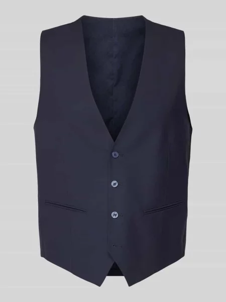 Kamizelka garniturowa z listwą guzikową i dodatkiem żywej wełny Hechter Paris