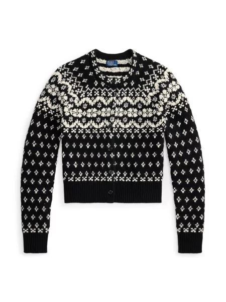 Polo Ralph Lauren Pletena jopa / bela črna