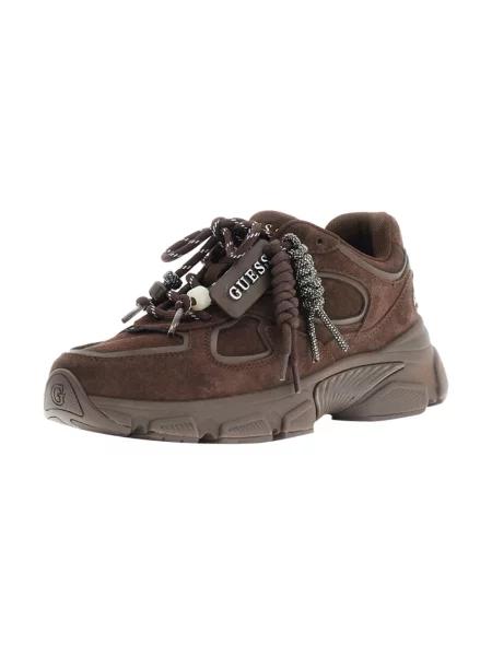 Sneakersy Guess zamszowe brązowe