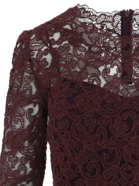 Lung rochie mini Ermanno Scervino din dantelă roșu