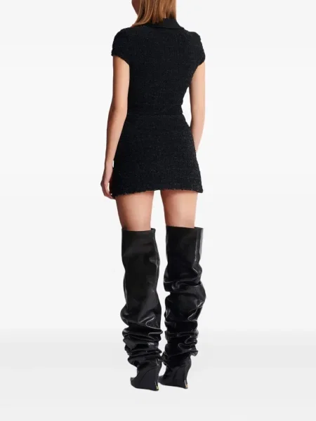 Fusta mini Balmain din tweed negru