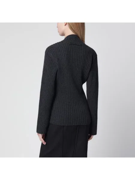 Sweter Victoria Beckham wełniany szary