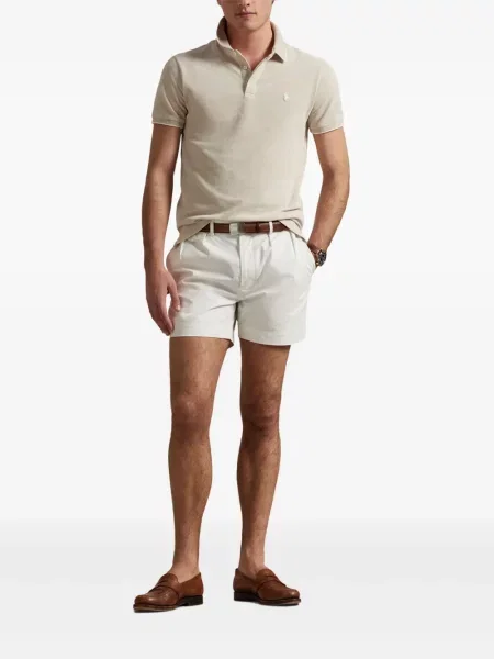 Pletene sportske kratke hlače Polo Ralph Lauren s printom bijela