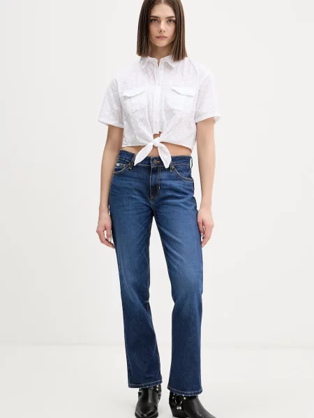 Traperice ravnih nogavica Guess Jeans plava
