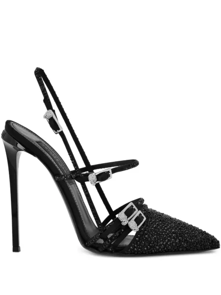 Pantofi cu toc Philipp Plein slingback negru