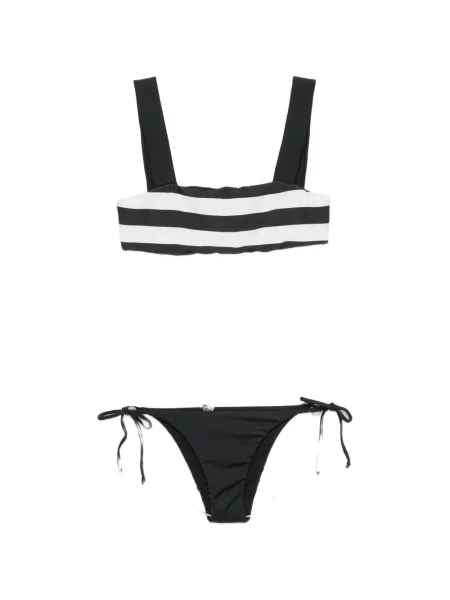 Bikini Osklen cu dungi cu legături negru