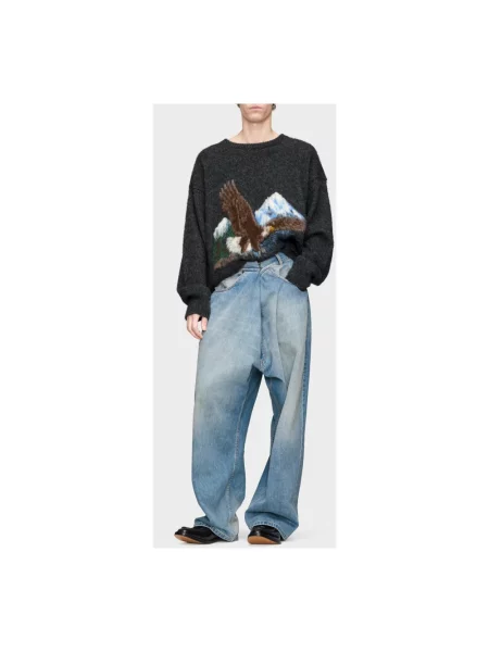 Sweter Maison Margiela wełniany szary