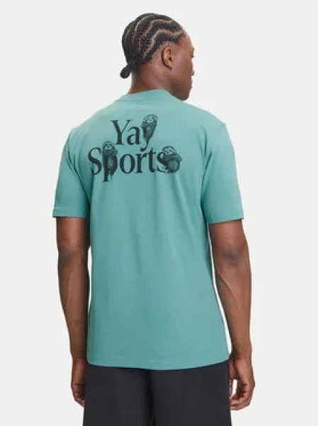 Adidas Tričko Yay Sports Verbiage Graphic tyrkysová