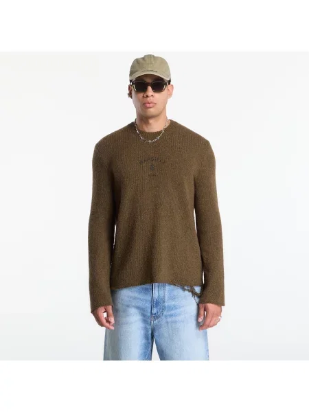 Pulover Crewneck Khaki/ Black Print L verde