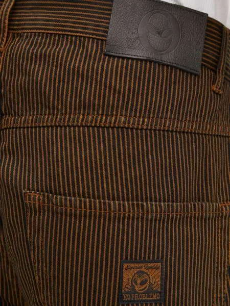 Blugi No Problemo cu dungi maro