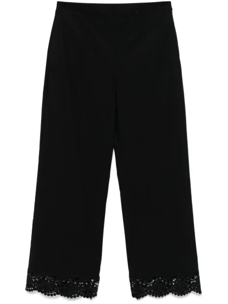 Pantaloni Twinset din dantelă negru