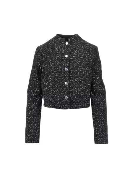 Krótka kurtka Emporio Armani z cekinami czarna