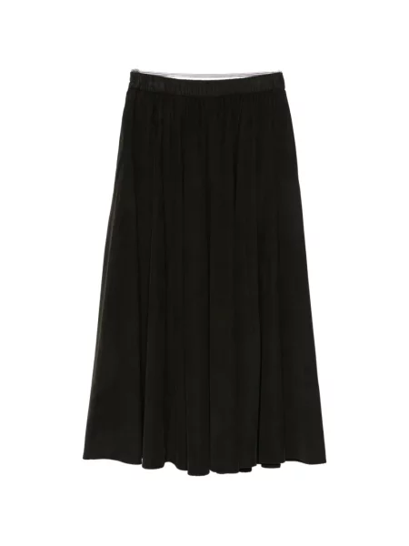 Fustă midi Aspesi de catifea cord negru