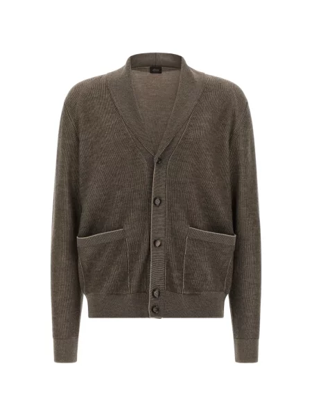 Cardigan Brioni maro