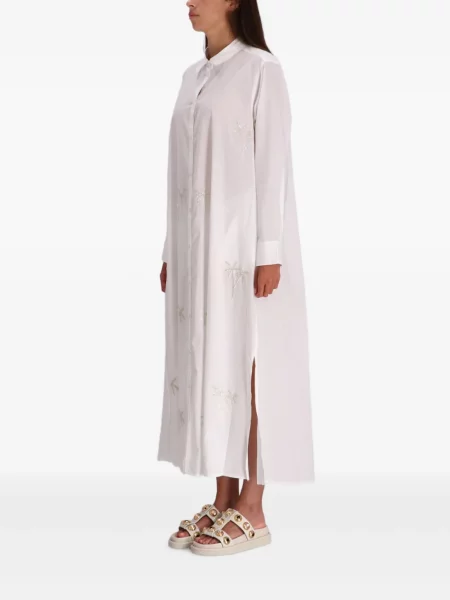 Rochie tip cămașă Benaras By Citrus alb