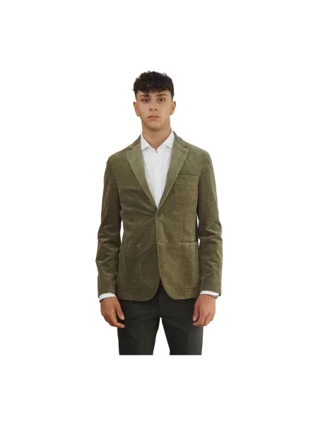 Aksamitna marynarka Atpco zielona