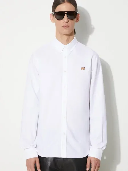 Сорочка Maison Kitsuné Mini Fox Head Classic Bd Shirt regular комір button-down білий