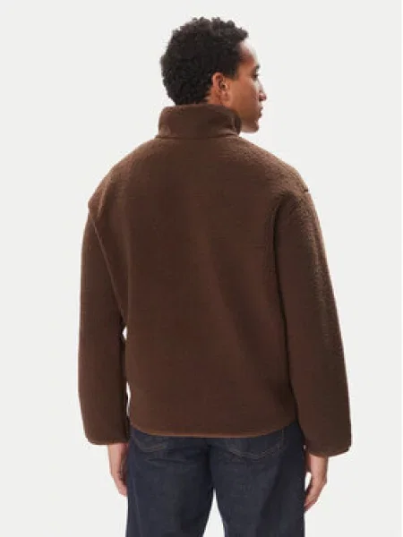 Lacoste Fliso džemperis Tamsiai ruda