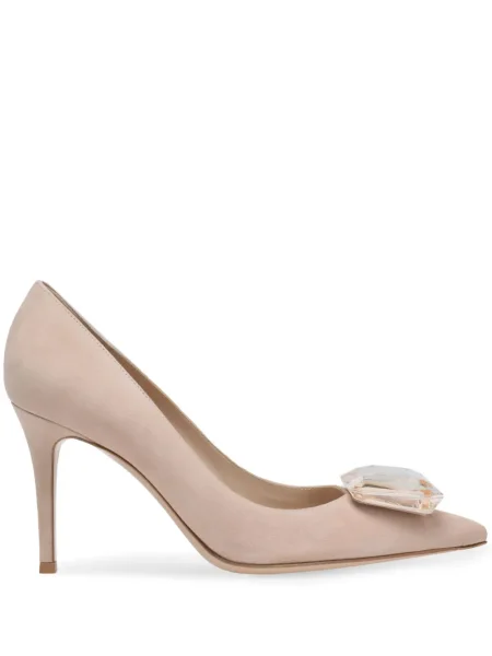 Pantofi cu toc Gianvito Rossi din piele de căprioară