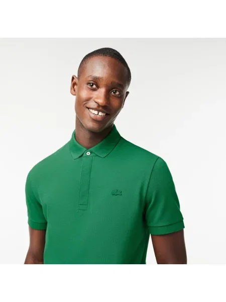Lacoste Koszulka Polo Smart Paris Z Elastycznej Bawełny zielona