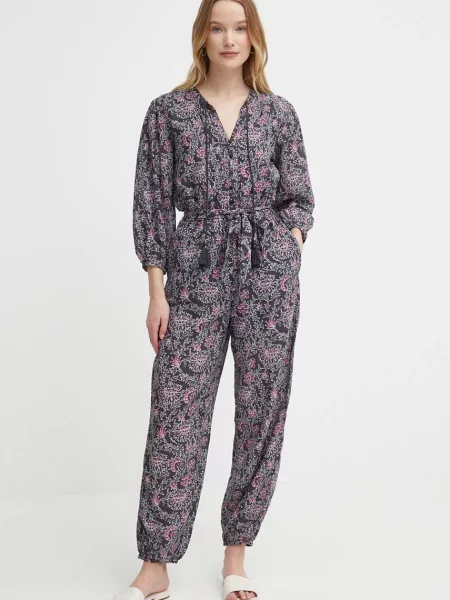 Overal Pepe Jeans DALIA se svázaným výstřihem šedá