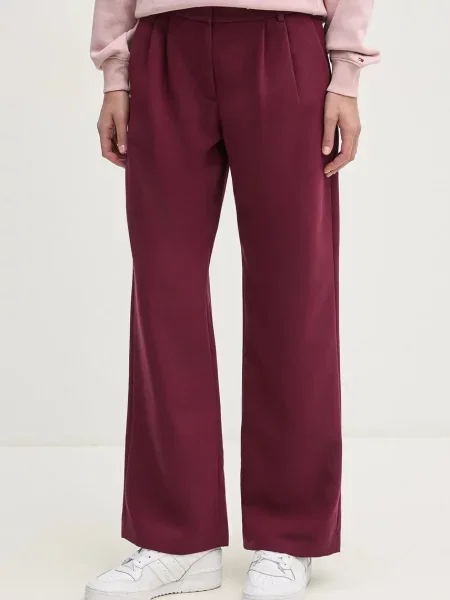 Hlače Abercrombie & Fitch bordo