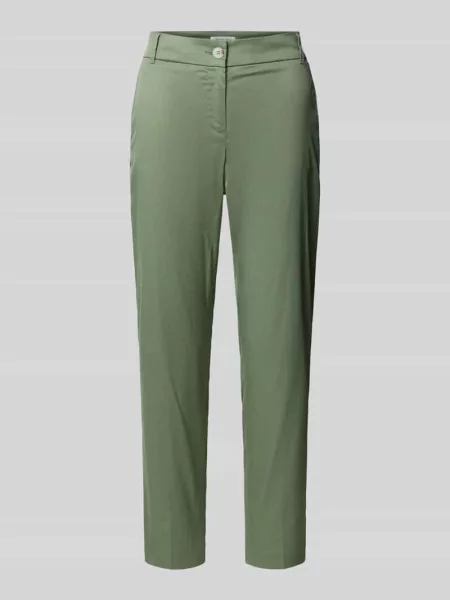 Spodnie materiałowe o kroju slim fit w skróconym kroju Christian Berg Woman