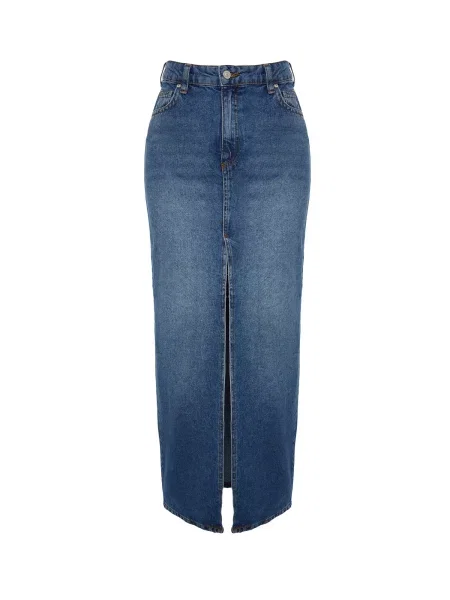 Trendyol Fustă denim albastru