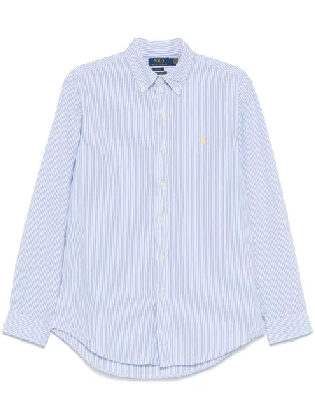 Polo Polo Ralph Lauren cu dungi cu broderie albastru