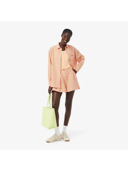 Lacoste Szorty Oversize pomarańczowe