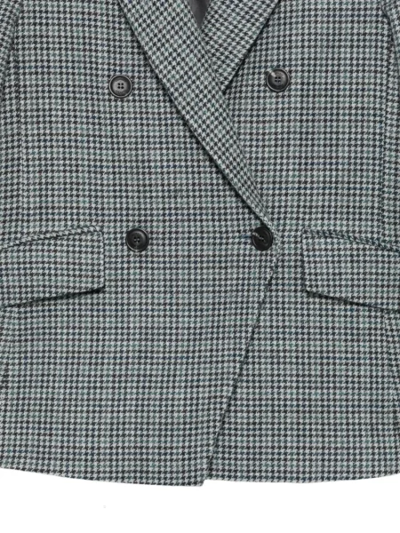 Μπουφάν Eleventy houndstooth διπλόκουμπα μπλε
