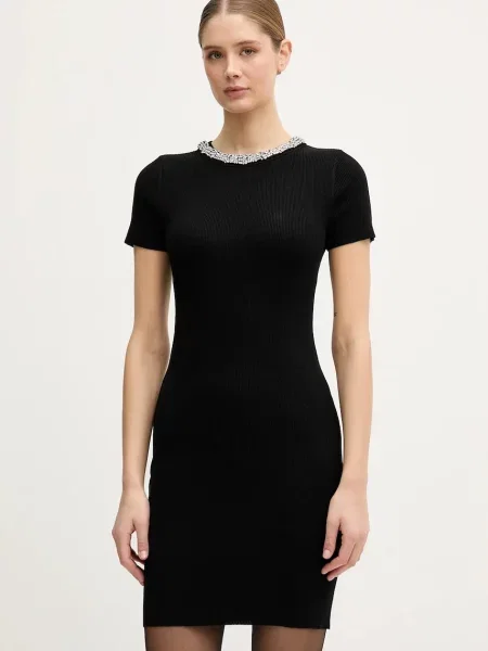 Dkny rochie mini mulata negru