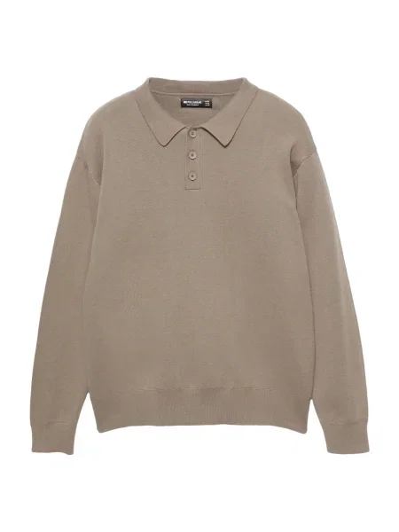 Pull&Bear Pulover cappuccino maro