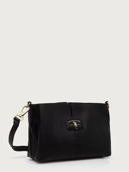 U.S. Polo Assn. geantă crossbody pentru femei cu imitație de piele CHESTNUT negru