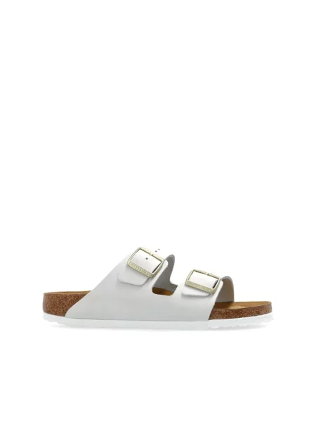 Klapki Birkenstock zamszowe białe