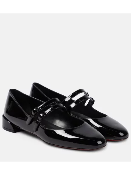 Pantofi cu toc Christian Louboutin din piele de lac negru