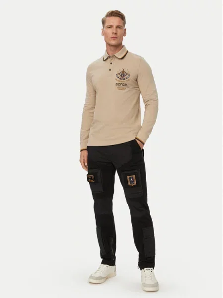 Aeronautica Militare Polo marškinėliai smėlio