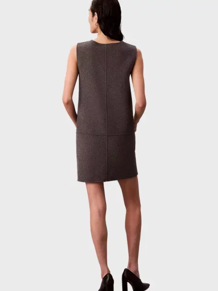 Шерстяное платье Calvin Klein серое