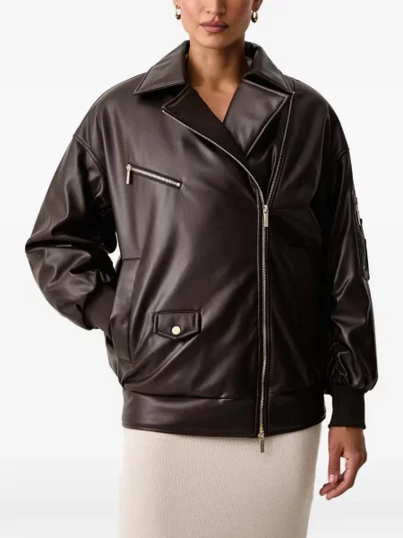 Ασύμμετρος μπουφάν Armani Exchange καφέ