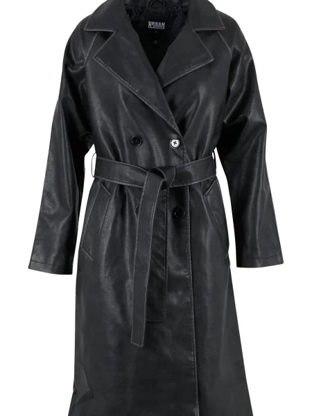 Urban Classics Palton de primăvară-toamnă negru